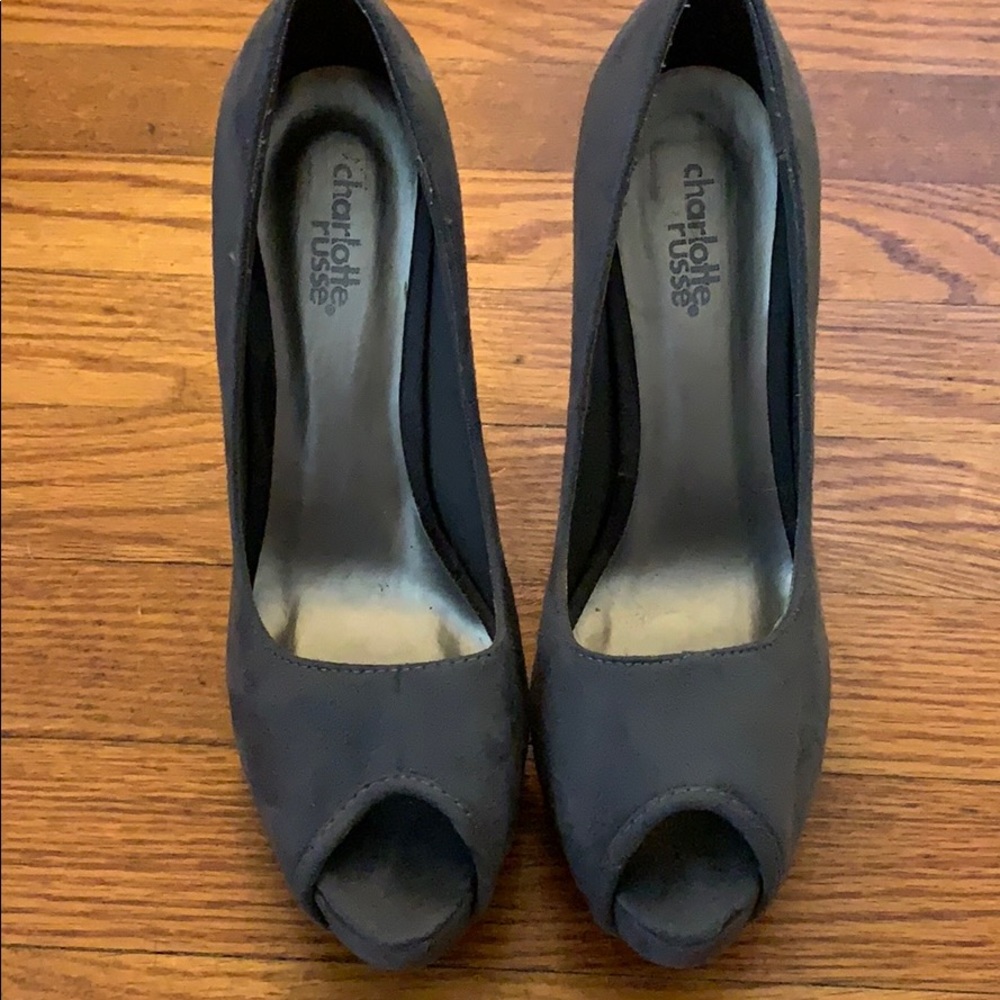 Charlotte Russe Grey Heels